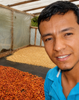 Colombia Finca El Chaferote II Washed Pink Bourbon coffee bag, styled